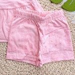  Verão 24/25 - Conj. Batinha e Short em Lese Borboletas - Rosa