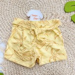  Verão 24/25 - Conj. Batinha e Short Coqueiros com Pássaros - Amarelo