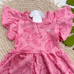  Verão 24/25 - Vestido Coqueiros com Pássaros - Rosa