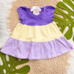 Verão 24/25 - Vestido Três Marias - Lilás, Amarelo e Roxo