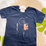 Verão 24/25 - Conj. Camiseta Dreaming e Short em Moletinho - Marinho e Ferrugem