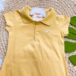 Verão 24/25 - Vestido com Gola Polo e Botões - Amarelo 