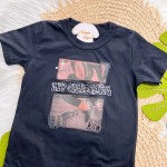 Verão 24/25 - Conj. Camiseta New Generation e Short em Moletinho - Preto e Ferrugem