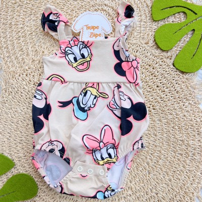 Body Regatinha Turma do Mickey Mouse - Areia e Rosa
