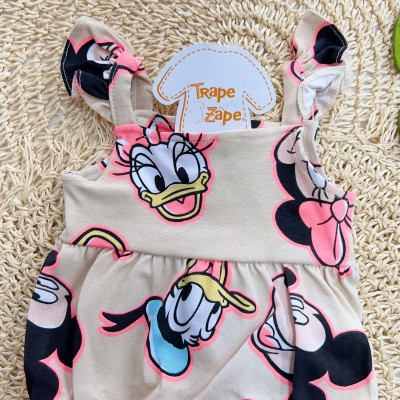 Body Regatinha Turma do Mickey Mouse - Areia e Rosa