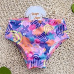 Verão 24/25 - Praia Blusa Manga Longa com Proteção FPU 50+  e Calcinha Estrela do Mar - Colorido