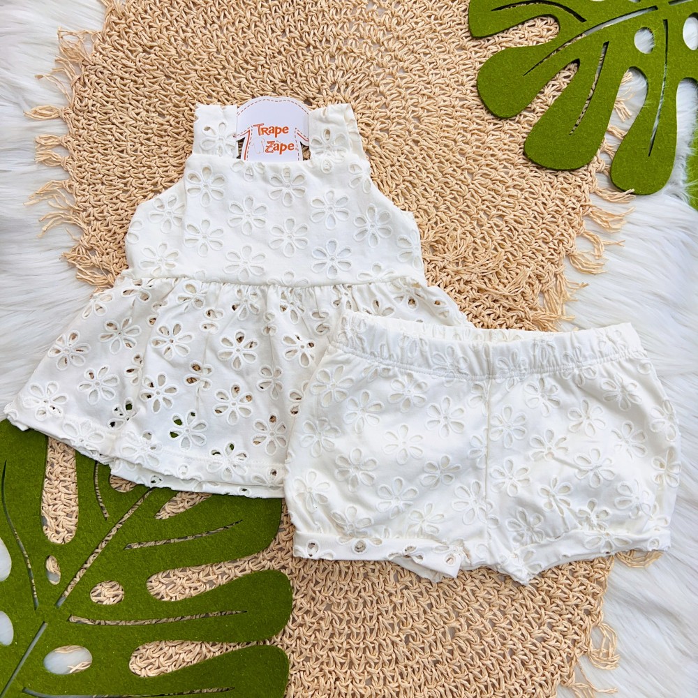 Verão 24/25 Conjunto Batinha e Short Flores Lese Off