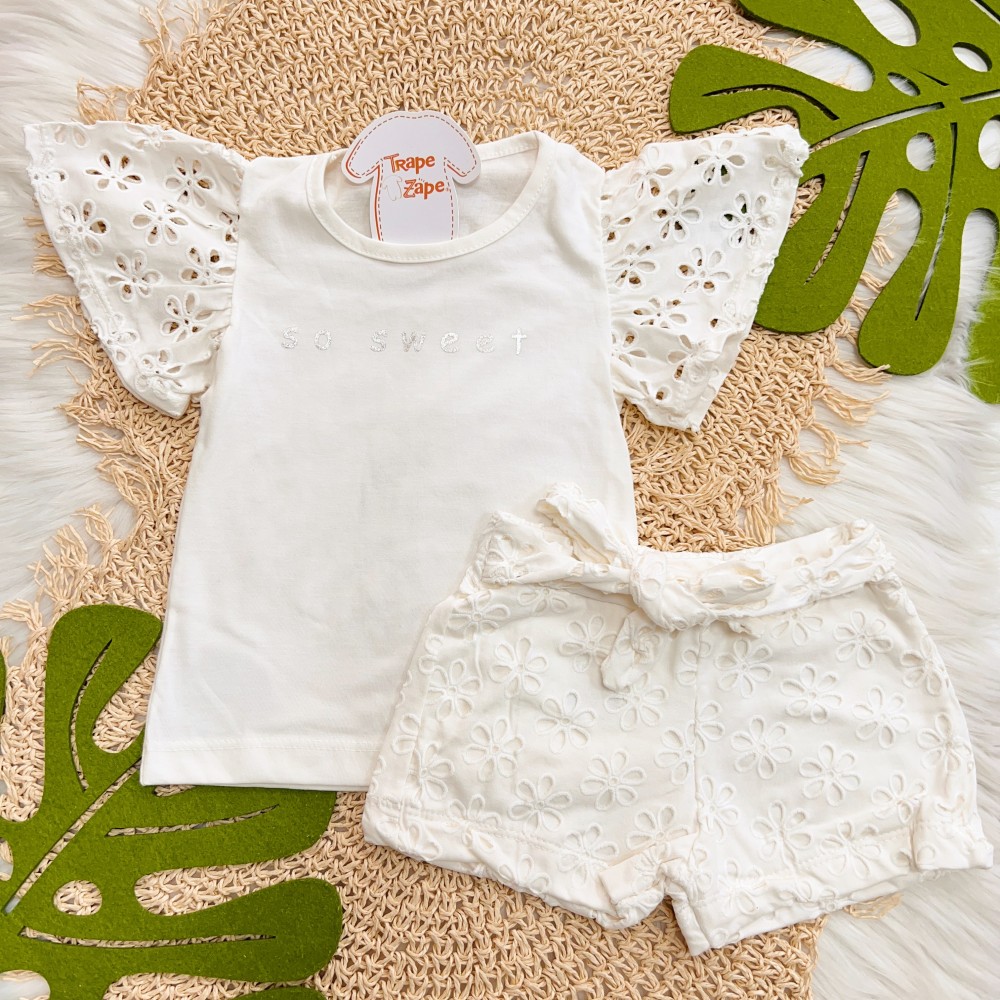 Verão 24/25 Conjunto Blusa e Short So Sweet Off