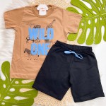 Verão 24/25 - Conjunto Wild One - Marrom e preto