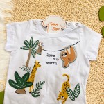 Verão 24/25 - Conjunto Love our Earth Animais - Branco e Marrom