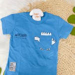 Verão 24/25 - Conj. Blusa Dino com Bolsinho e Short - Azul