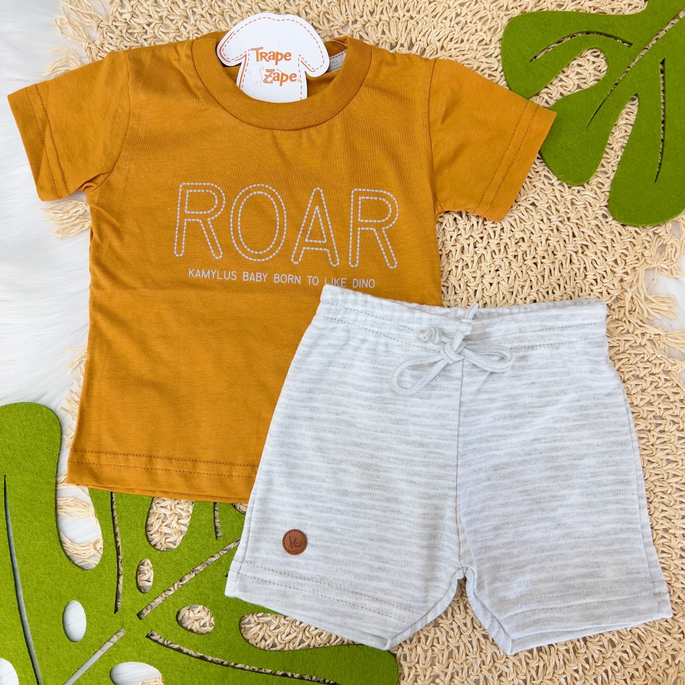 Verão 24/25 - Blusa Roar e Short - Caramelo e Mescla