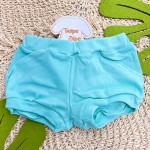 Verão 24/25 - Conj. Body Regata Coelhinhas com Laço e Short - Verde Água