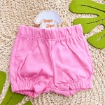 Verão 24/25 - Conj. Body Regata Ursinhas com Laço Vermelho e Short - Off White e Rosa