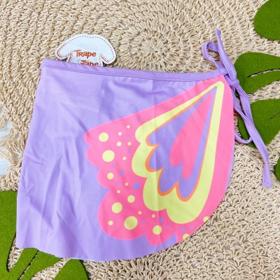 Linha Praia - Maiô Borboleta com Proteção UV50+ e Saída de Praia - Lilás