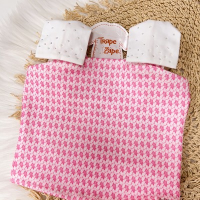 Verão 24/25 - Conj. Regata com Laços no Ombro e Shortsaia - Pink e Branco