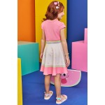 Verão 24/25 - Vestido Flamingo com Pompons - Rosa e Branco