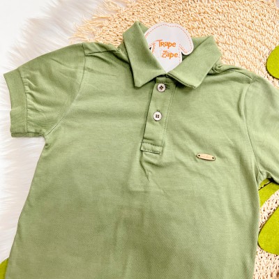  Verão 24/25 -  Conj. Camisa Polo e Calça Jogger - Verde Musgo e Ferrugem