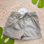 Verão 24/25 - Conj. Camisa Safari com Botões e Short - Off e Bege