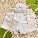 Verão 24/25 - Conj. Camiseta Save Our Seas e Short em Linho Tartaruga - Laranja e Areia