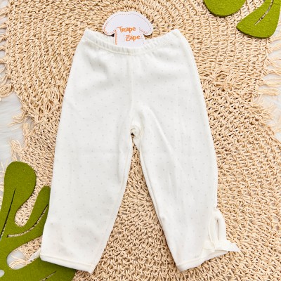 CONJ. DE MALHA 3 PEÇAS - Ursinha com Flores- Off White e Rose