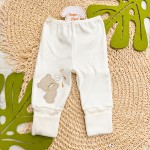 CONJ. DE MALHA 3 PEÇAS - Ursinho Gosta de Mel - Off White e Mostarda