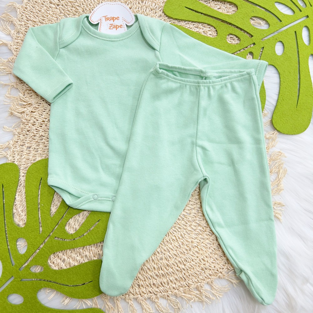 Conjunto Basic longa Verde Menta