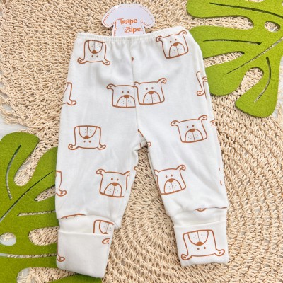 CONJ. DE MALHA 3 PEÇAS - Dog - Ferrugem e Off White