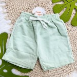  Verão 24/25 - Conj. Regata Surf & Sol e Short em Moletinho - Off White e Verde