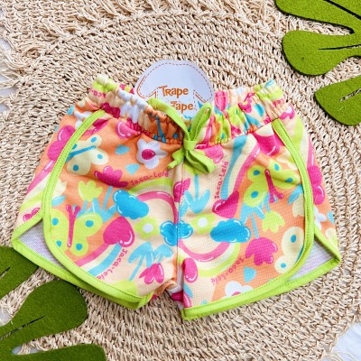 Verão 24/25 - Conj. Regata Cultive Flores e Short Borboletas - Verde