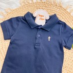 Verão 24/25 - Conj. Camiseta Polo em Piquet e Short em Sarja - Marinho e Areia