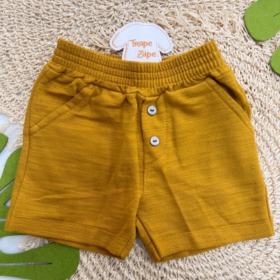 Verão 24/25 - Conj. Camiseta Rústica Dinos e Short em Moletinho - Marrom e Ferrugem