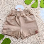 Verão 24/25 - Conj. Camisa Dinos Babys e Short Moletinho - Areia e Marrom