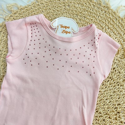 Verão 24/25 - Conj. Blusa com Strass e Saia em Tule - Rosa