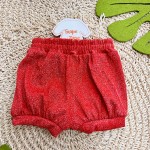 Verão 24/25 - Conj. Batinha Lacinhos e Short - Branco e Vermelho