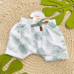 Verão 24/25 - Conj. Camiseta com Bolsinho e Short Folhagem - Verde