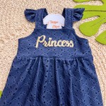 Verão 24/25 - Vestido em Lase Princess - Azul Marinho