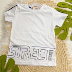 Verão 24/25 - Conj. Camiseta Street e Bermuda - Branco e Marinho