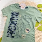 Verão 24/25 - Conj. Camiseta Predator e Bermuda em Moletinho - Verde e Marinho