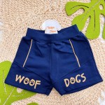 Verão 24/25 - Conj. Blusa Pet Dog e Short Woof Dogs - Marrom e Azul Marinho