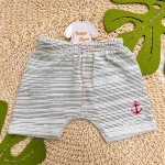  Verão 24/25 - Conj. Blusa Little Sailar com Botões e Short Âncora - Marinho