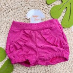 Verão 24/25 - Conj. Regata Borboletinha e Short em Lese - Rosa e Pink