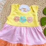 Verão 24/25 - Vestido Três Marias Baby Blooms e Calcinha- Amarelo, Rosa e Laranja