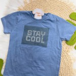 Verão 24/25 - Conj. Camiseta Stay Cool e Short em Moletinho - Azul Jeans e Marinho