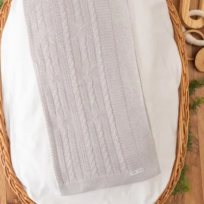 Manta de Linha Luxo - Cinza