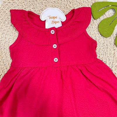Vestido Babadinho com Bolinhas - Vermelho