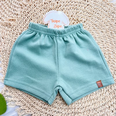Conj. Camiseta Cachorrinho Marinheiro e Bermuda - Off White e Verde