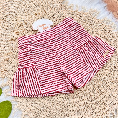 Conj. Blusa Tucano Lovely e Short Saia Corações - Vermelho