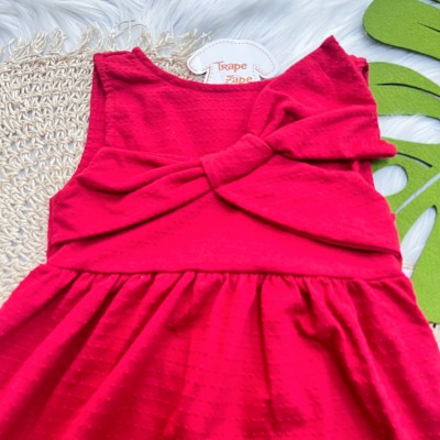 Vestido Longo Laço Frontal - Vermelho
