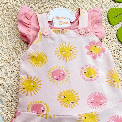 Conj. Blusa Lisa e Salopete Sunshine - Rose